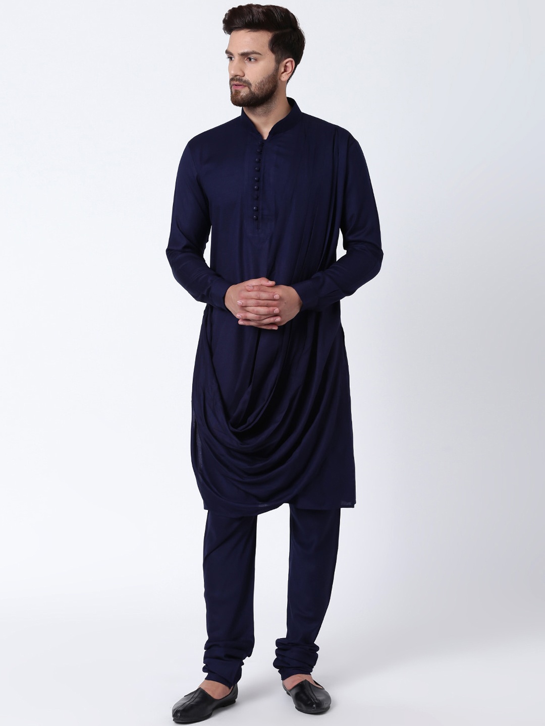 

I Know Men Navy Blue Kurta