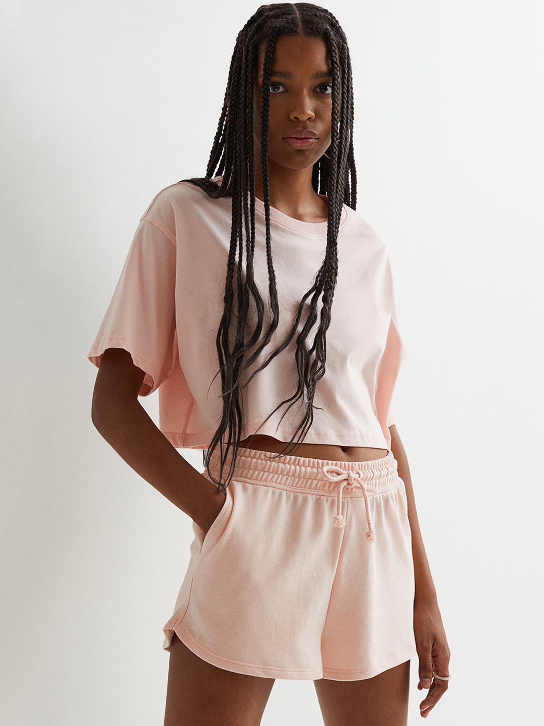 

H&M Woman Pink Sweatshirt shorts