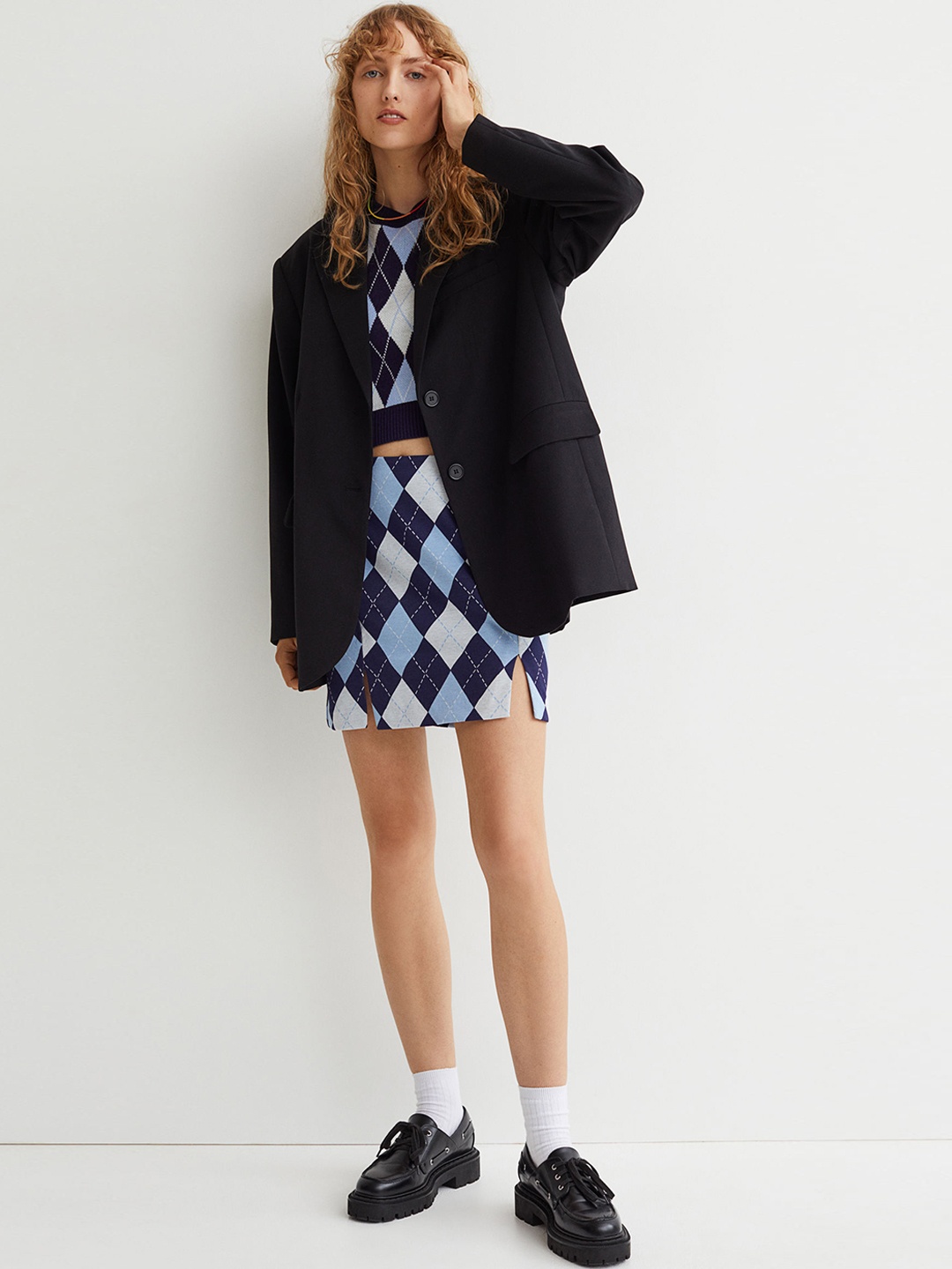 

H&M Woman Blue Short skirt