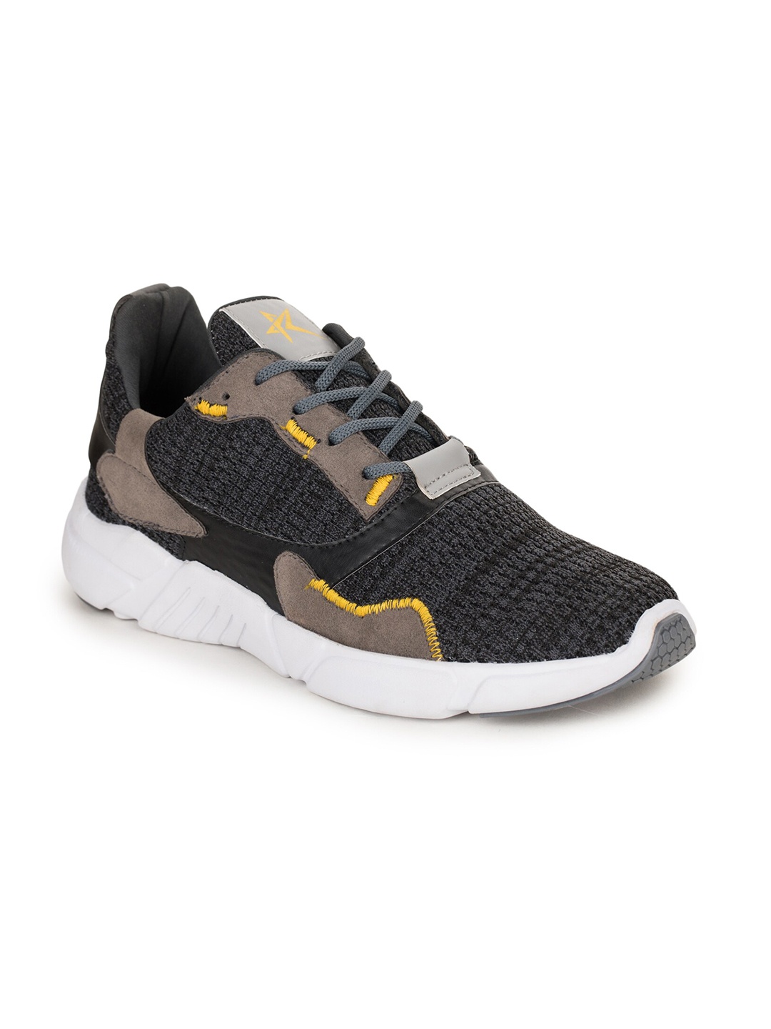 

REFOAM Men Grey Mesh Running Non-Marking Shoes