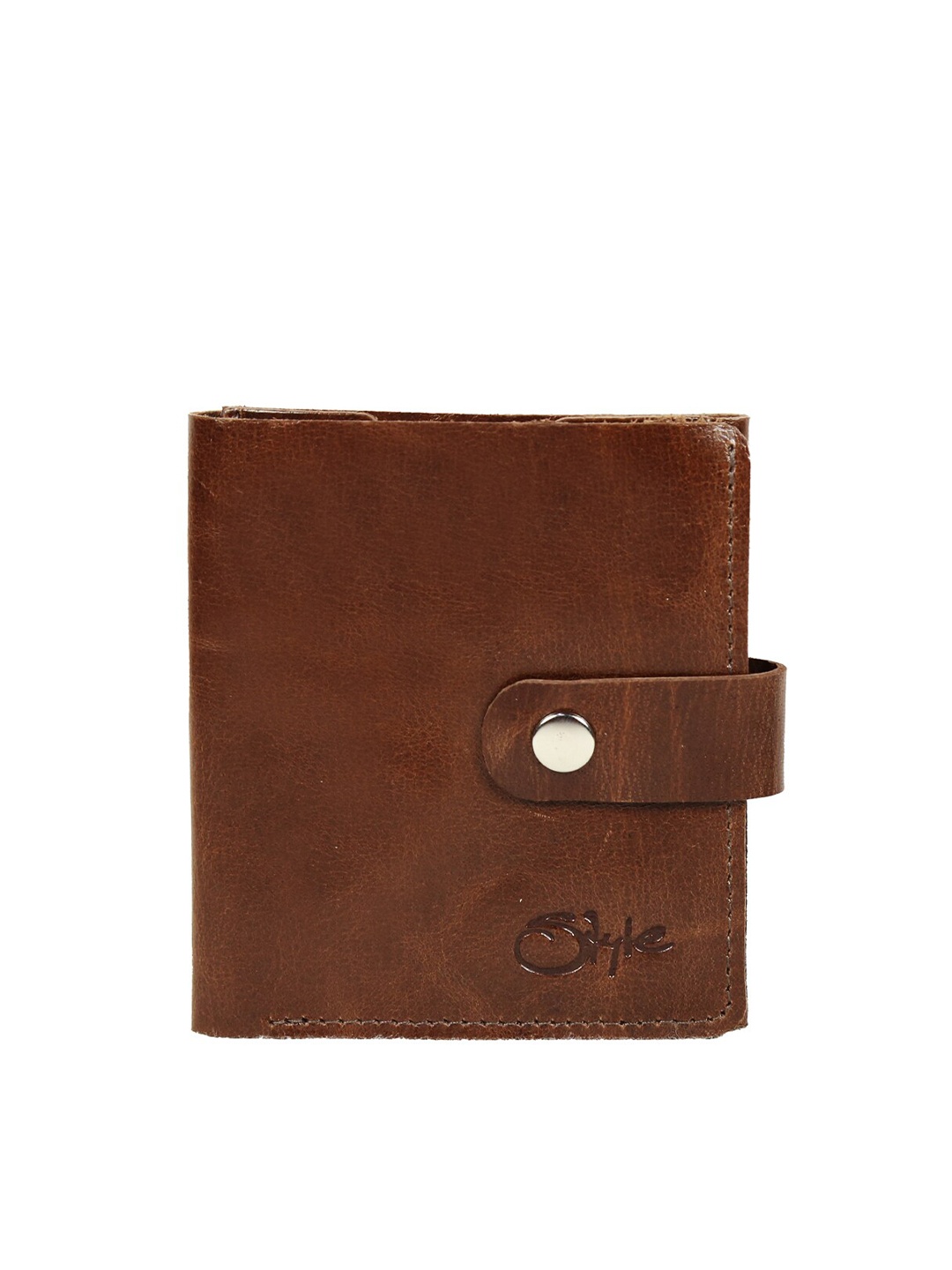 

Style SHOES Unisex Brown Leather Two Fold Wallet