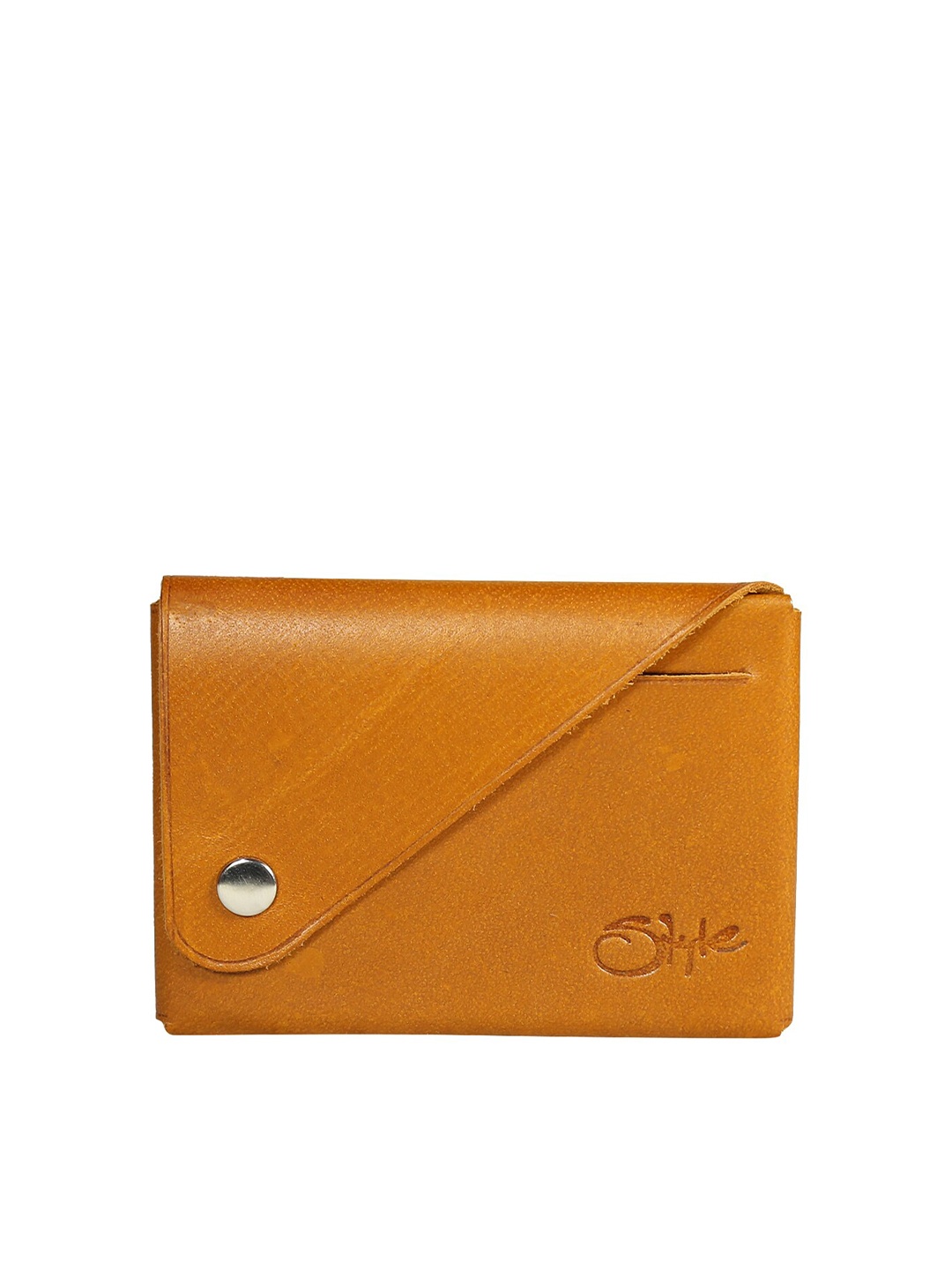

Style SHOES Unisex Tan Brown Leather Card Holder