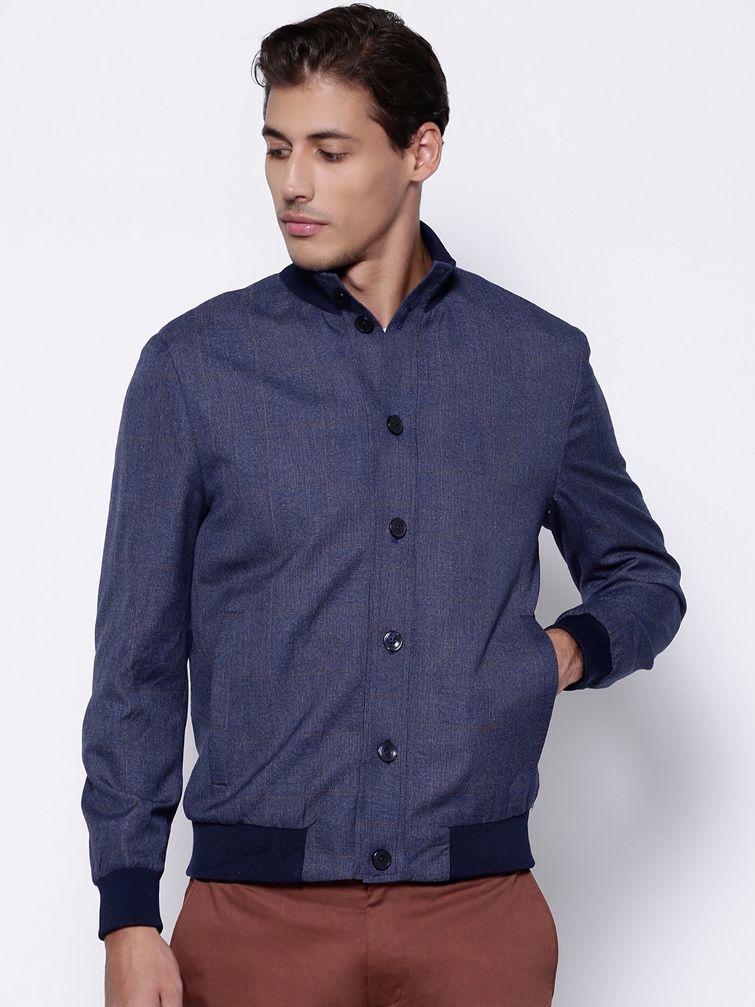 

Blackberrys Men Blue Bomber Jacket