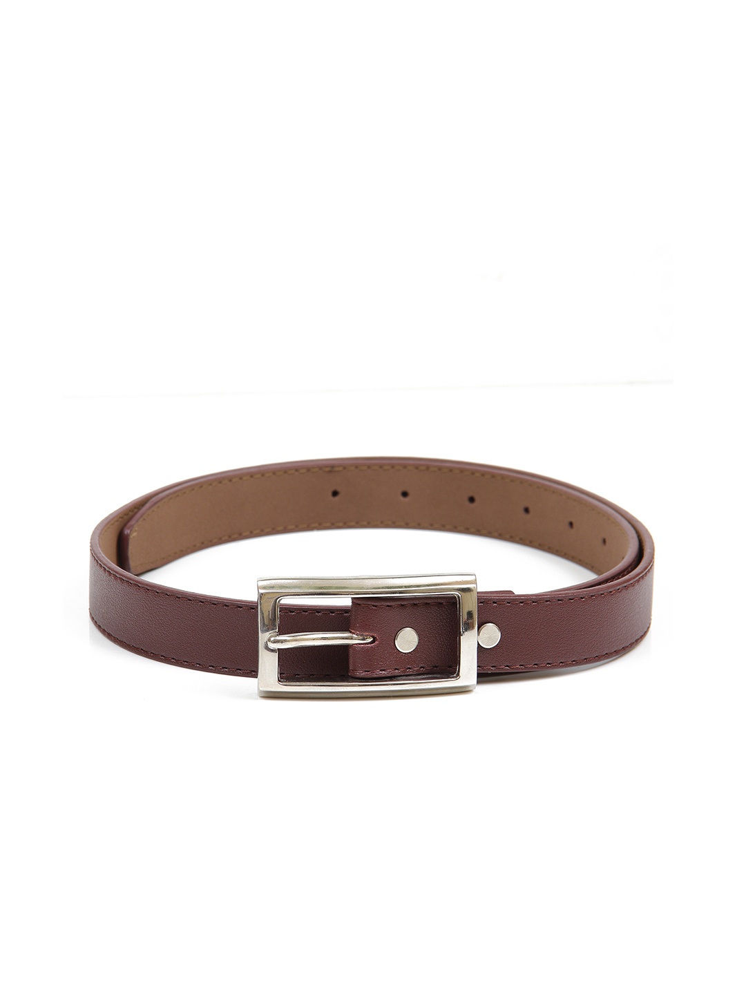 

Calvadoss Women Maroon Textured PU Belt