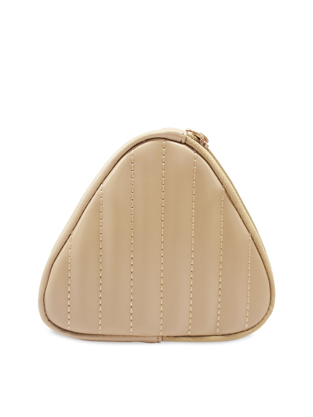 

KLEIO Women Beige Quilted Triangular Travel Pouch