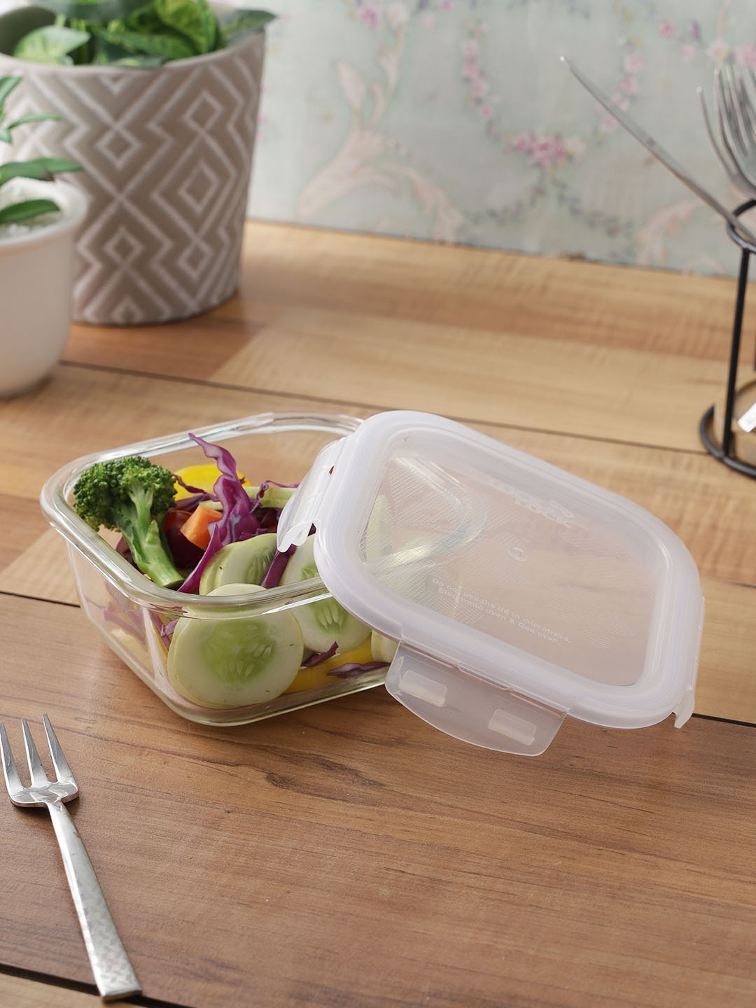 

Lock & Lock Transparent Glass Airtight Food Storage Container