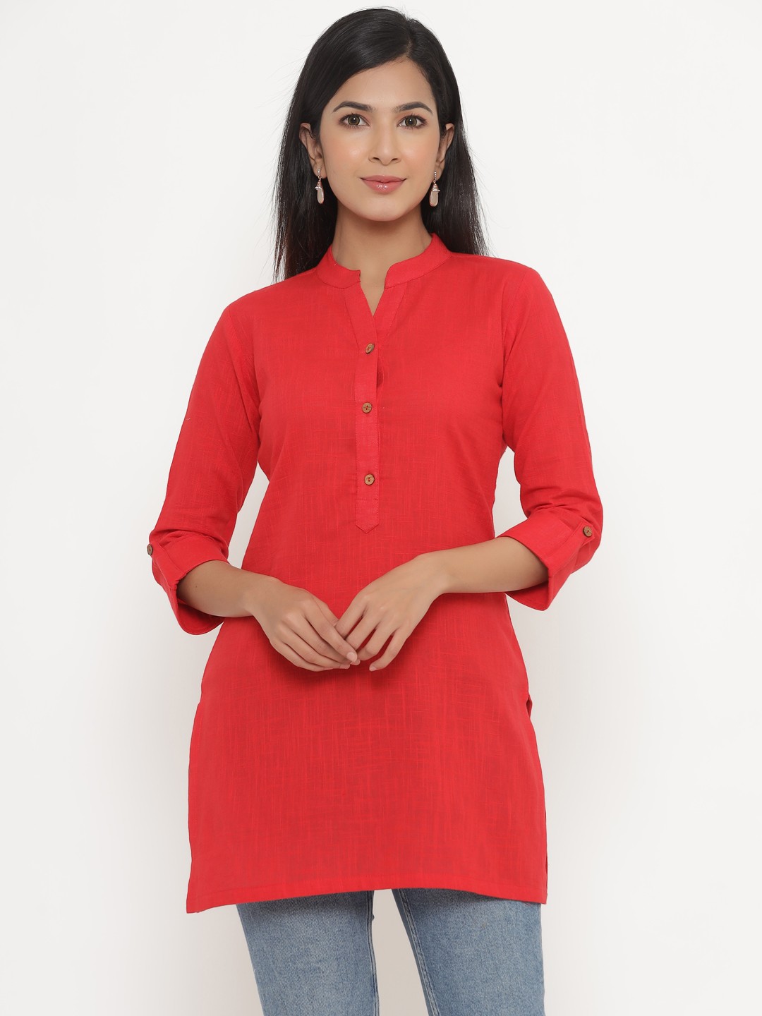 

Aprique FAB Women Red Solid Kurti