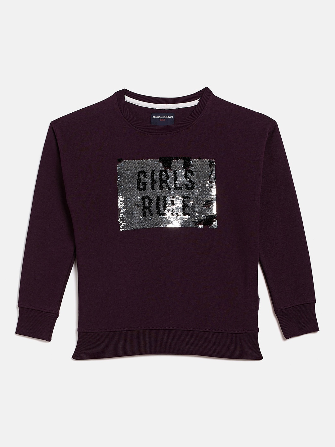 

Crimsoune Club Girls Purple Sequinned Sweatshirt