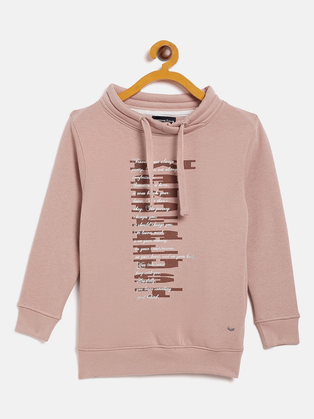 

Crimsoune Club Girls Pink Printed Sweatshirt