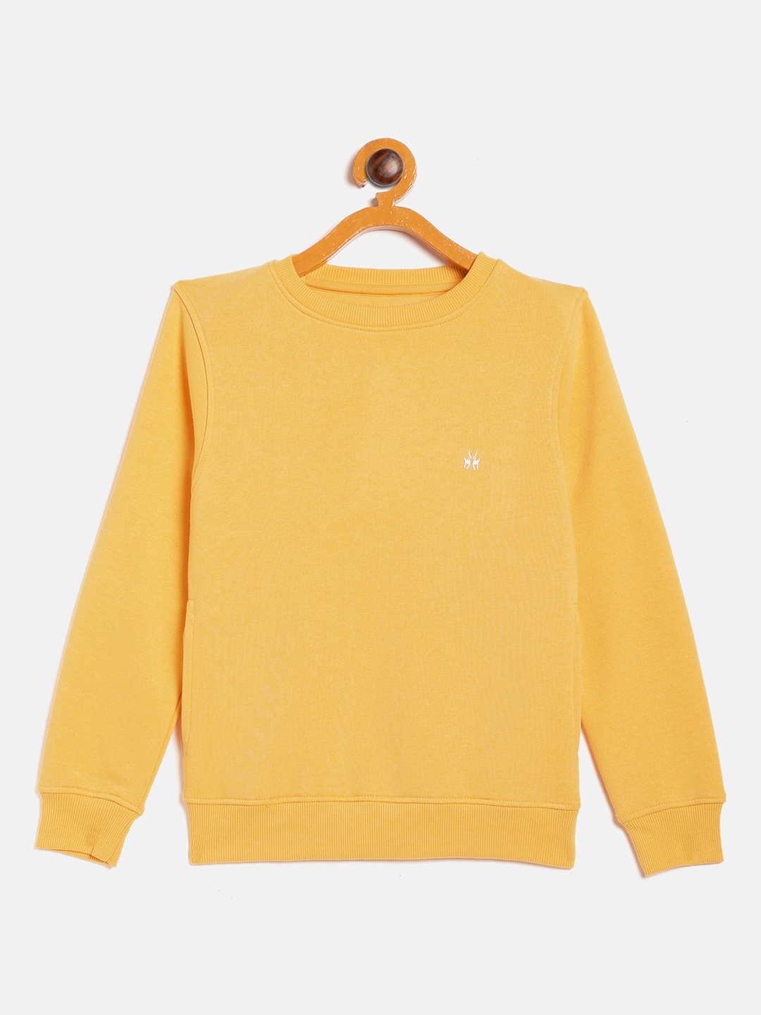 

Crimsoune Club Girls Yellow Solid Sweatshirt