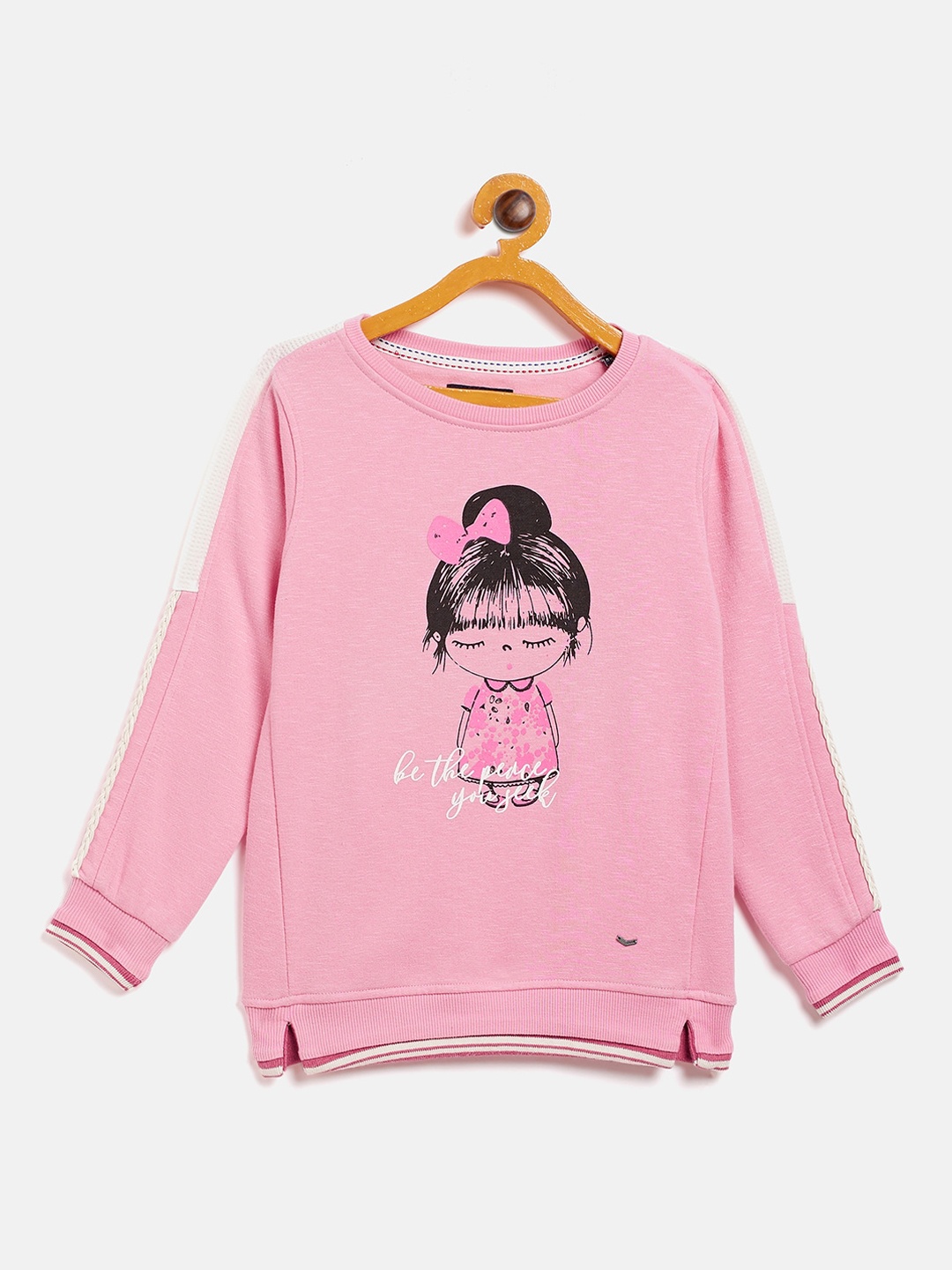 

Crimsoune Club Girls Pink Graphic Print Sweatshirt