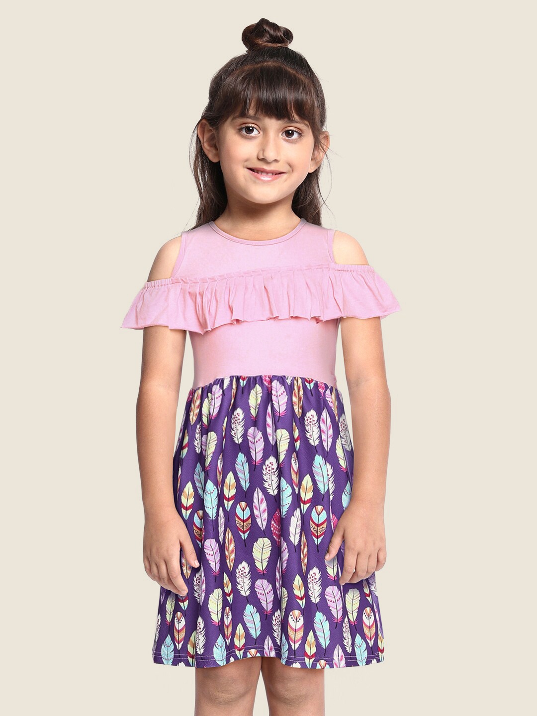 

K&U Purple & Pink Colourblocked Dress