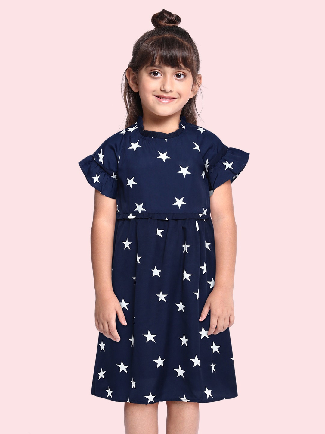 

K&U Navy Blue Crepe Dress