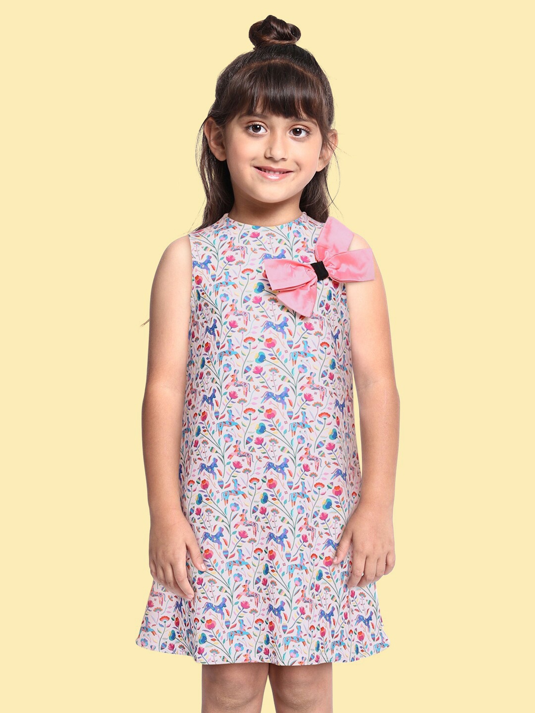 

K&U Pink Floral A-Line Dress