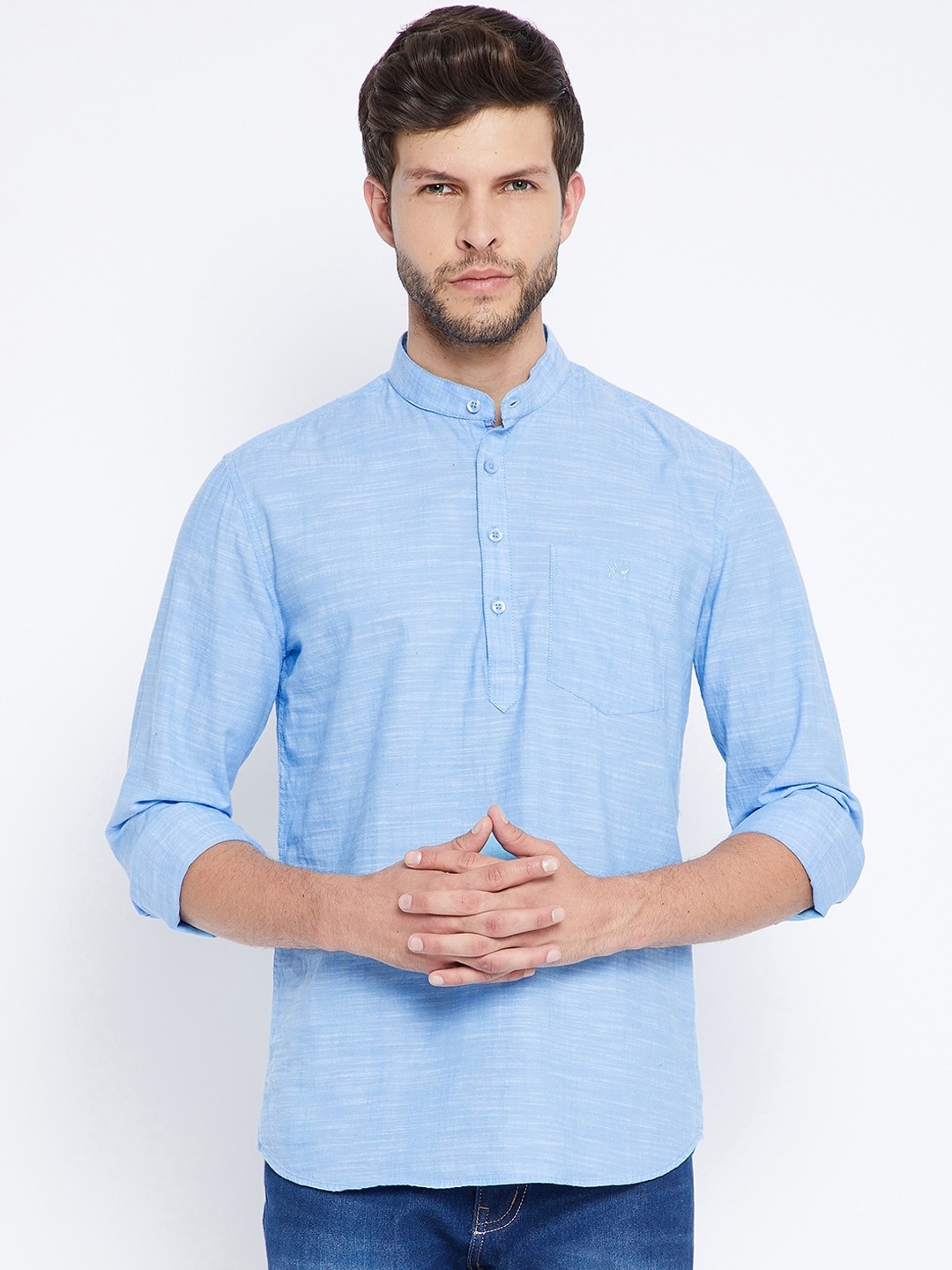 

Crimsoune Club Men Blue Cotton Kurta