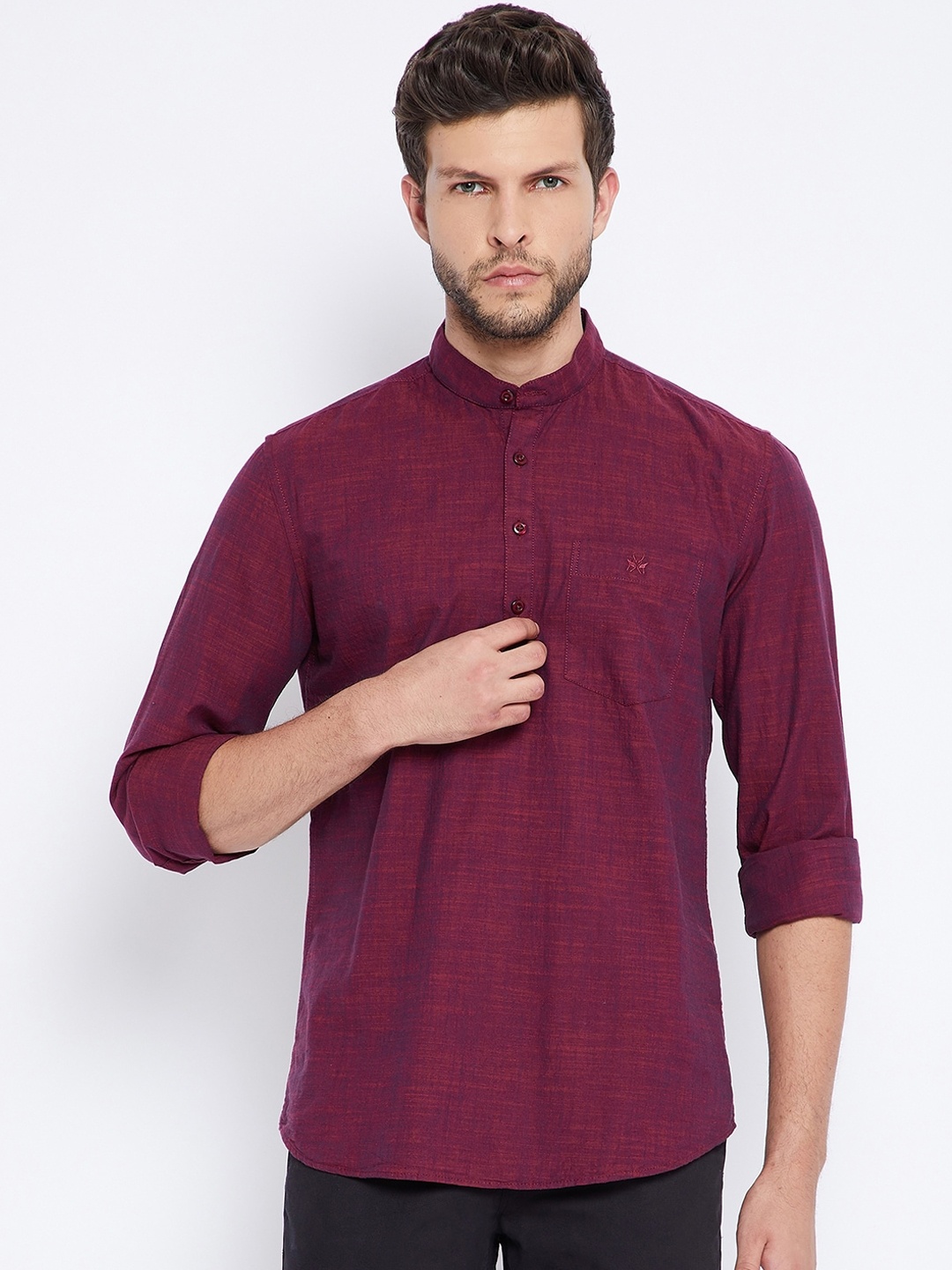 

Crimsoune Club Men Maroon Pure Cotton Kurta