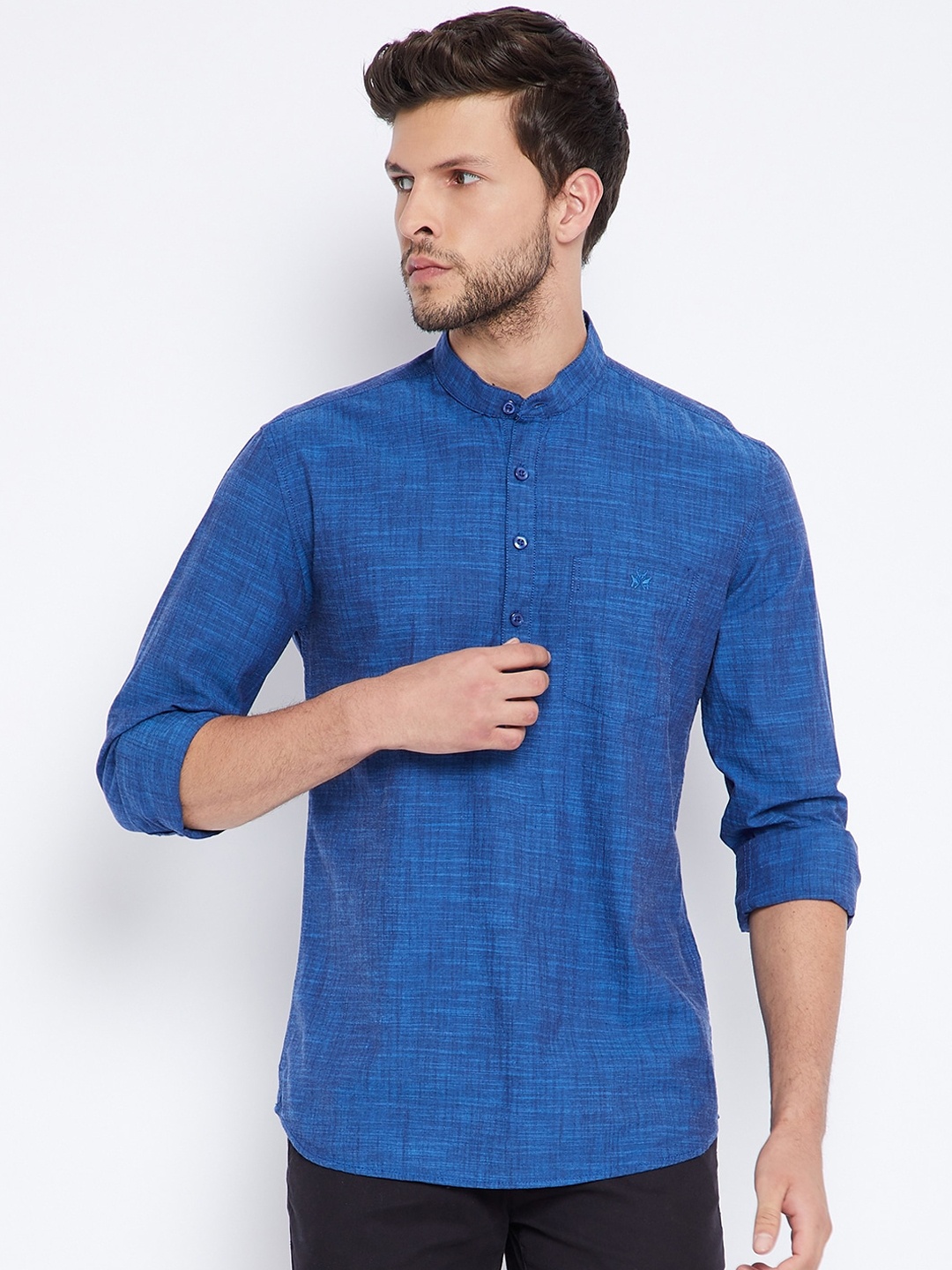 

Crimsoune Club Men Blue Pure Cotton Kurta