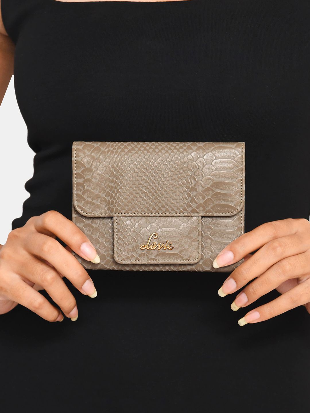 

Lavie CROC PRO Women Beige Medium Trifold Wallet