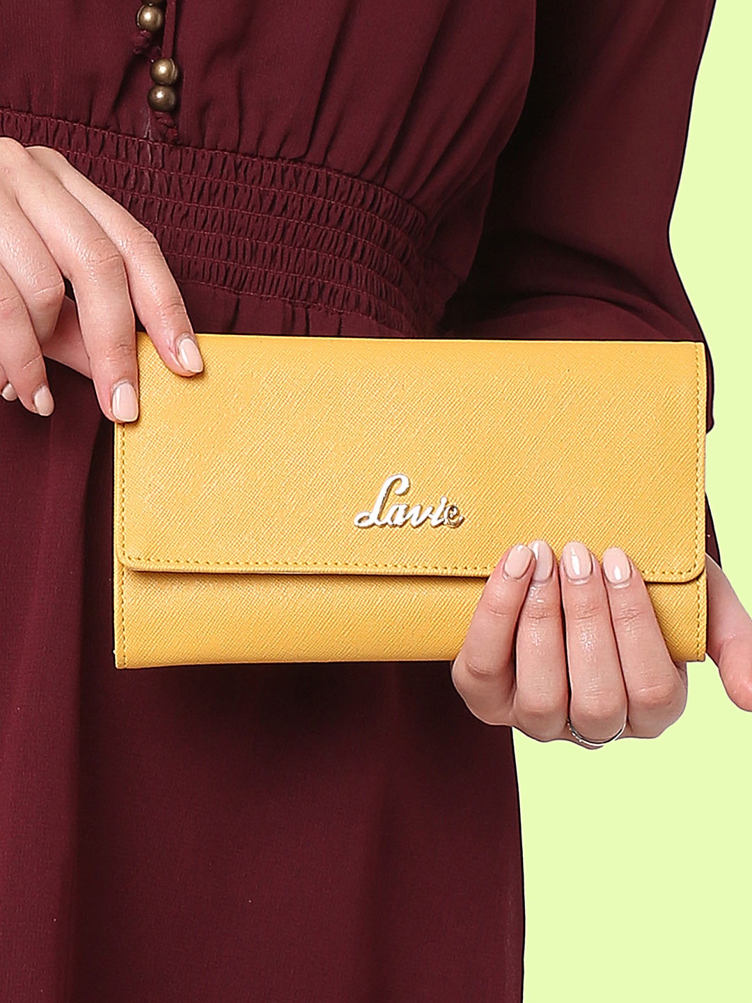 

Lavie Women Yellow Three Fold Purse