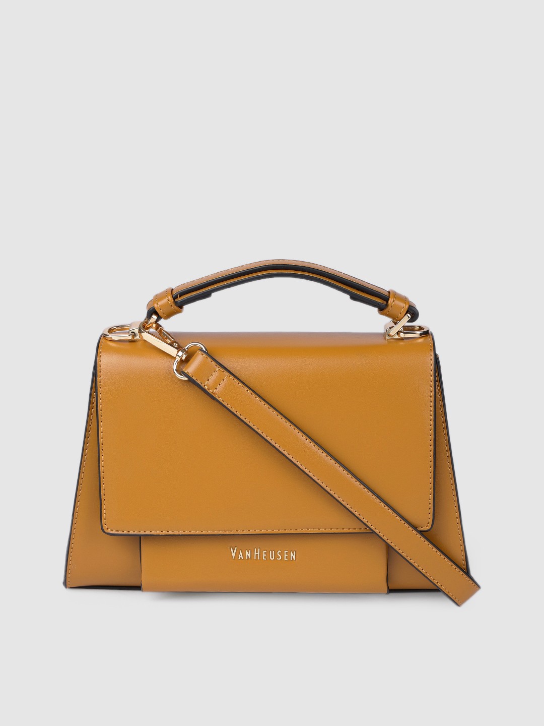 

Van Heusen Tan PU Structured Handheld Bag