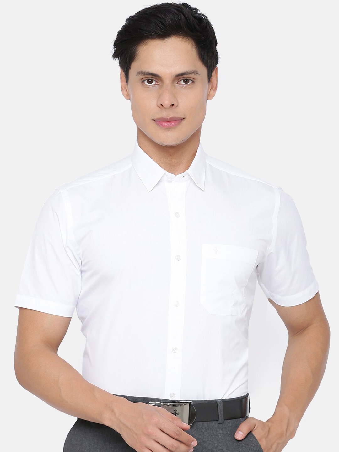 

Ramraj Men White Slim Fit Opaque Formal Shirt