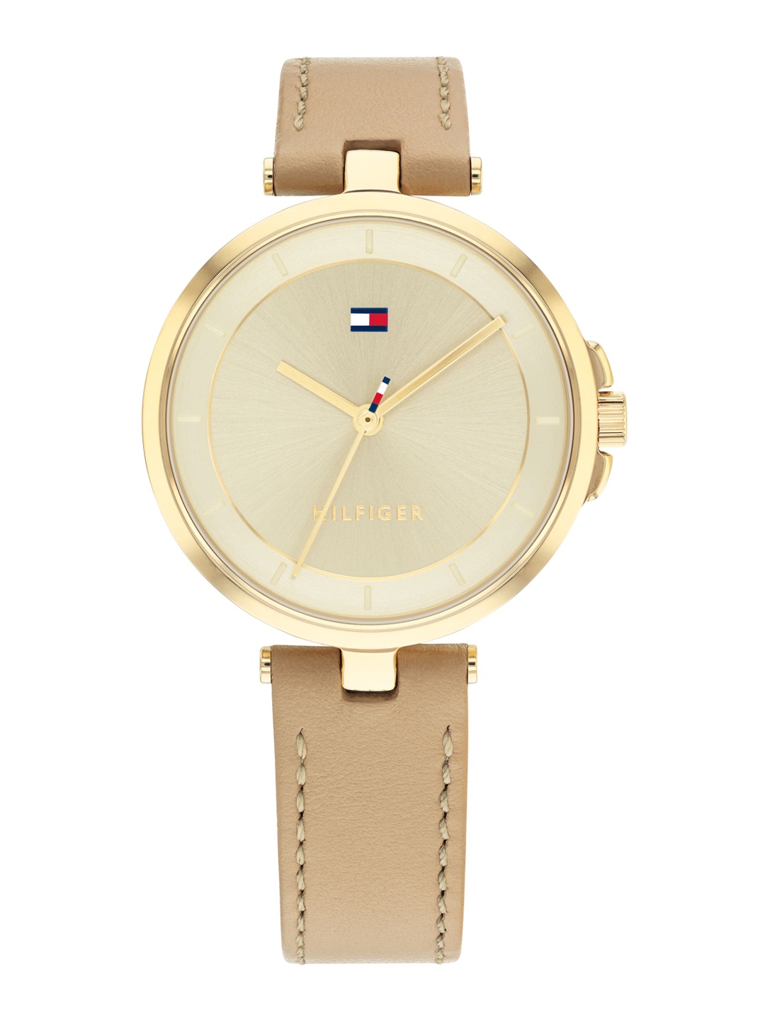 

Tommy Hilfiger Women Beige Dial & Brown Leather Straps Analogue Watch TH1782364