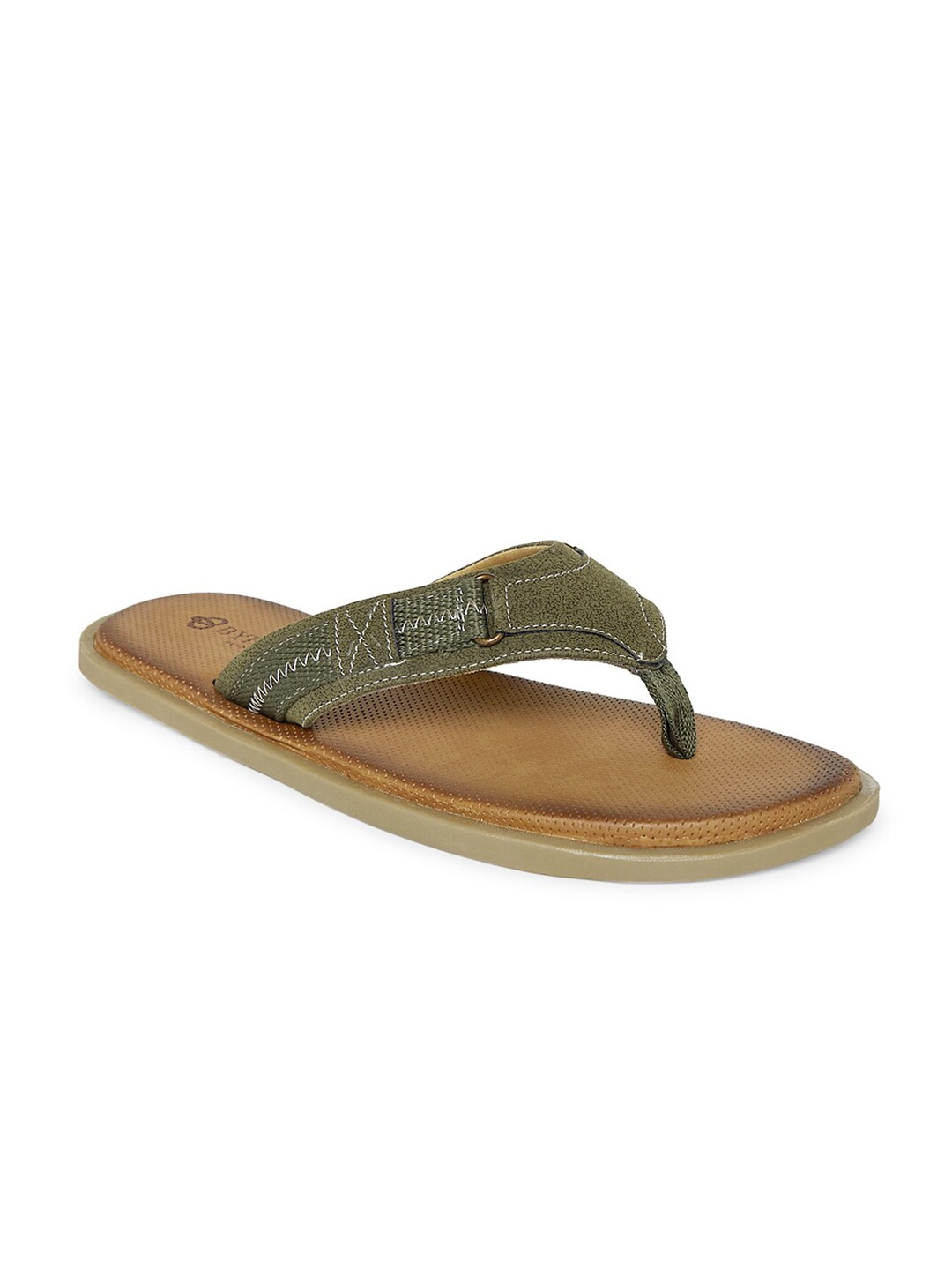 

BYFORD by Pantaloons Men Olive Green Comfort Sandals