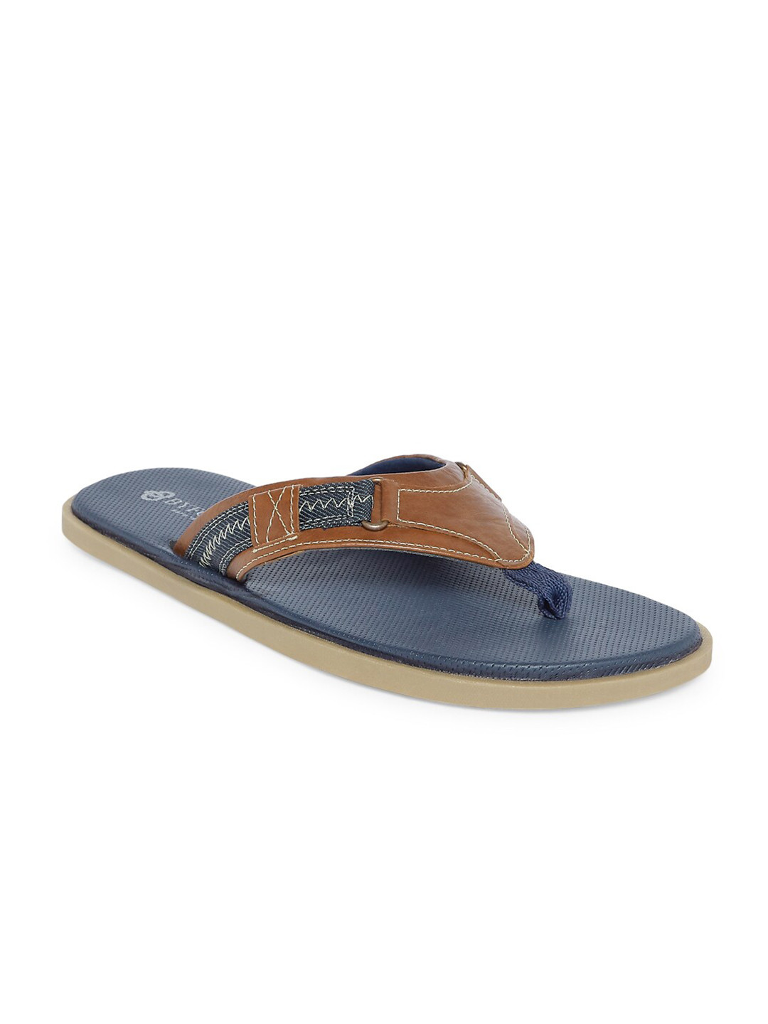 

BYFORD by Pantaloons Men Blue & Brown Comfort Sandals