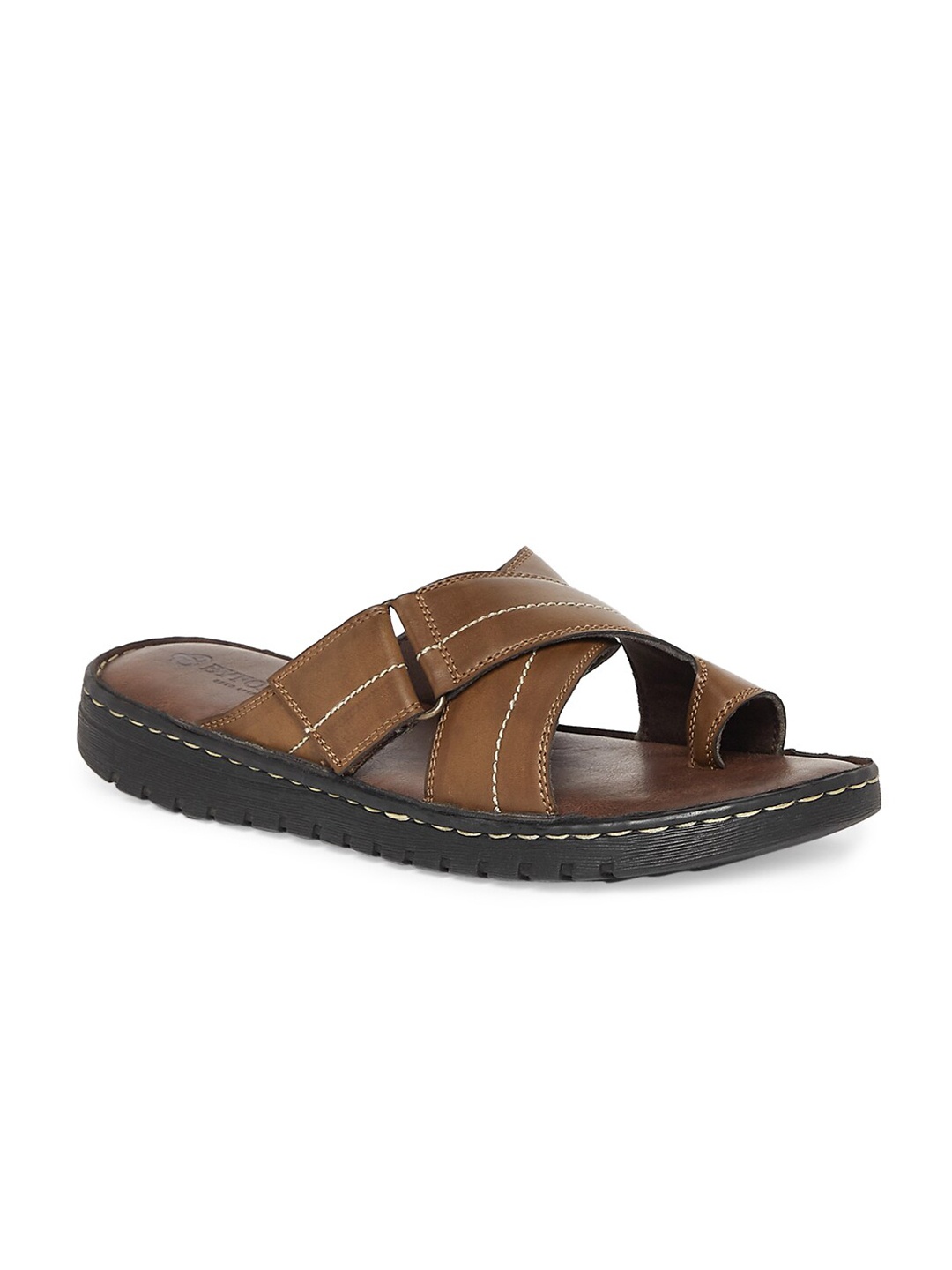 

BYFORD by Pantaloons Men Brown PU Comfort Sandals