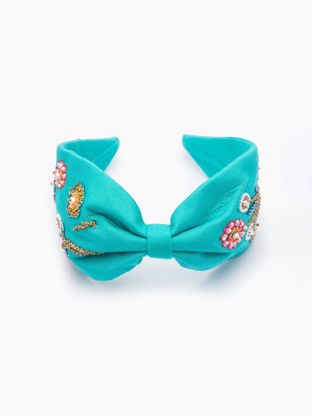 

DEEBACO Women Blue & Yellow Embellished Hairband