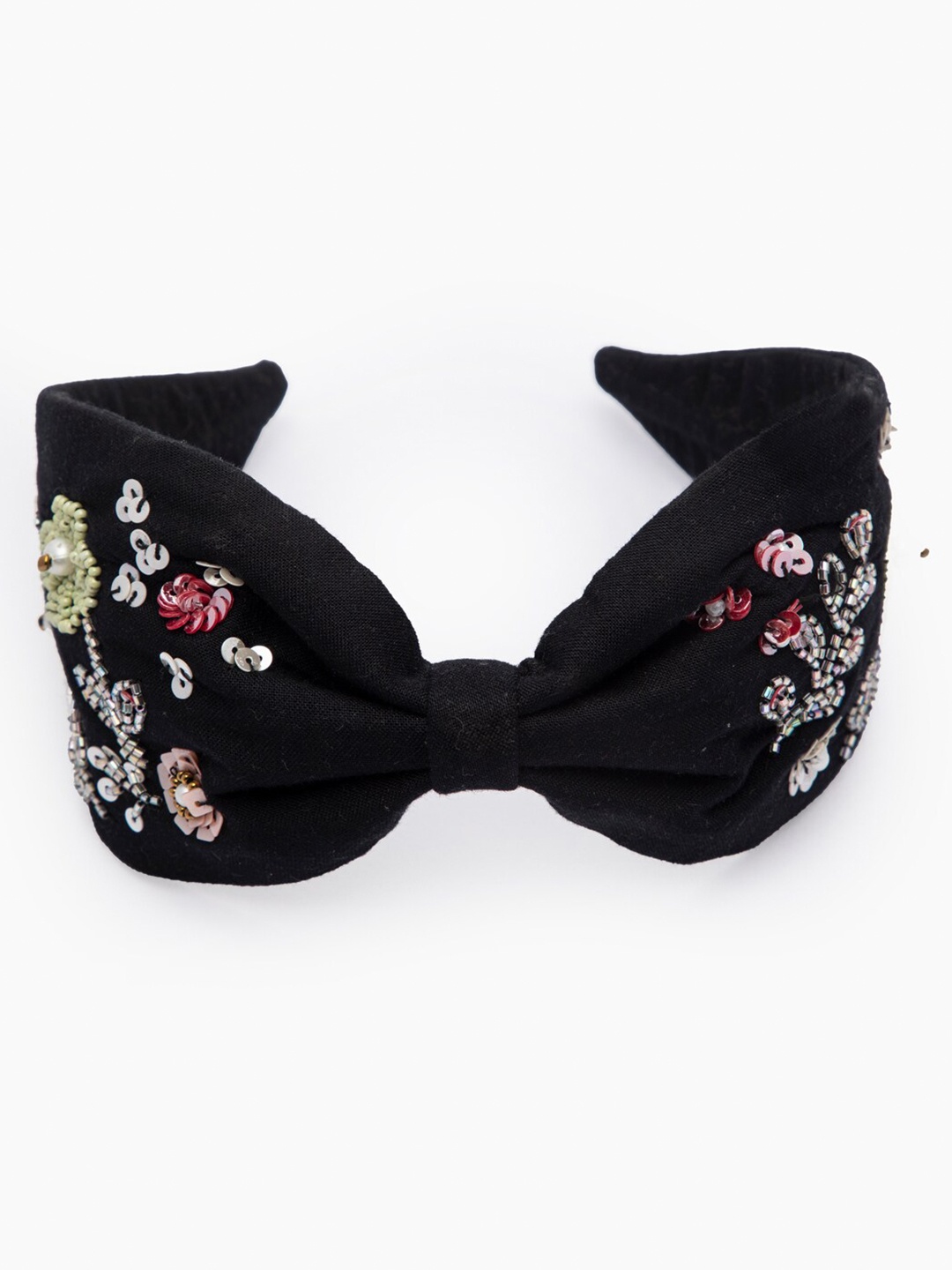 

DEEBACO Women Black & White Embellished Hairband