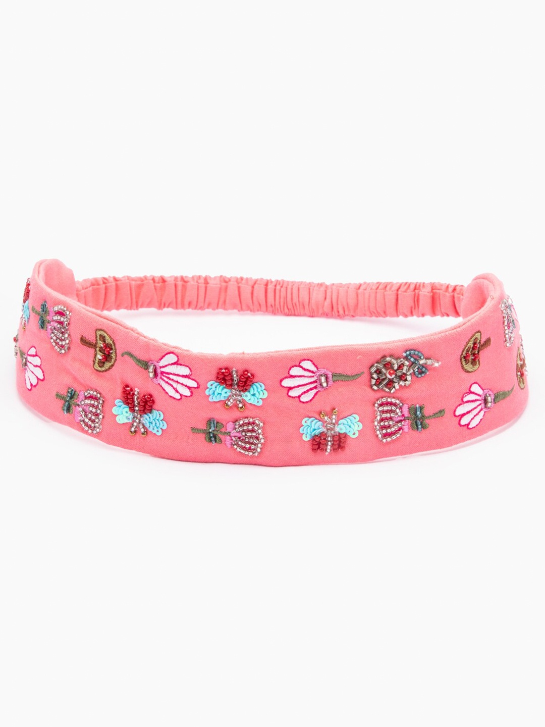 

DEEBACO Women Pink & Red Hairband