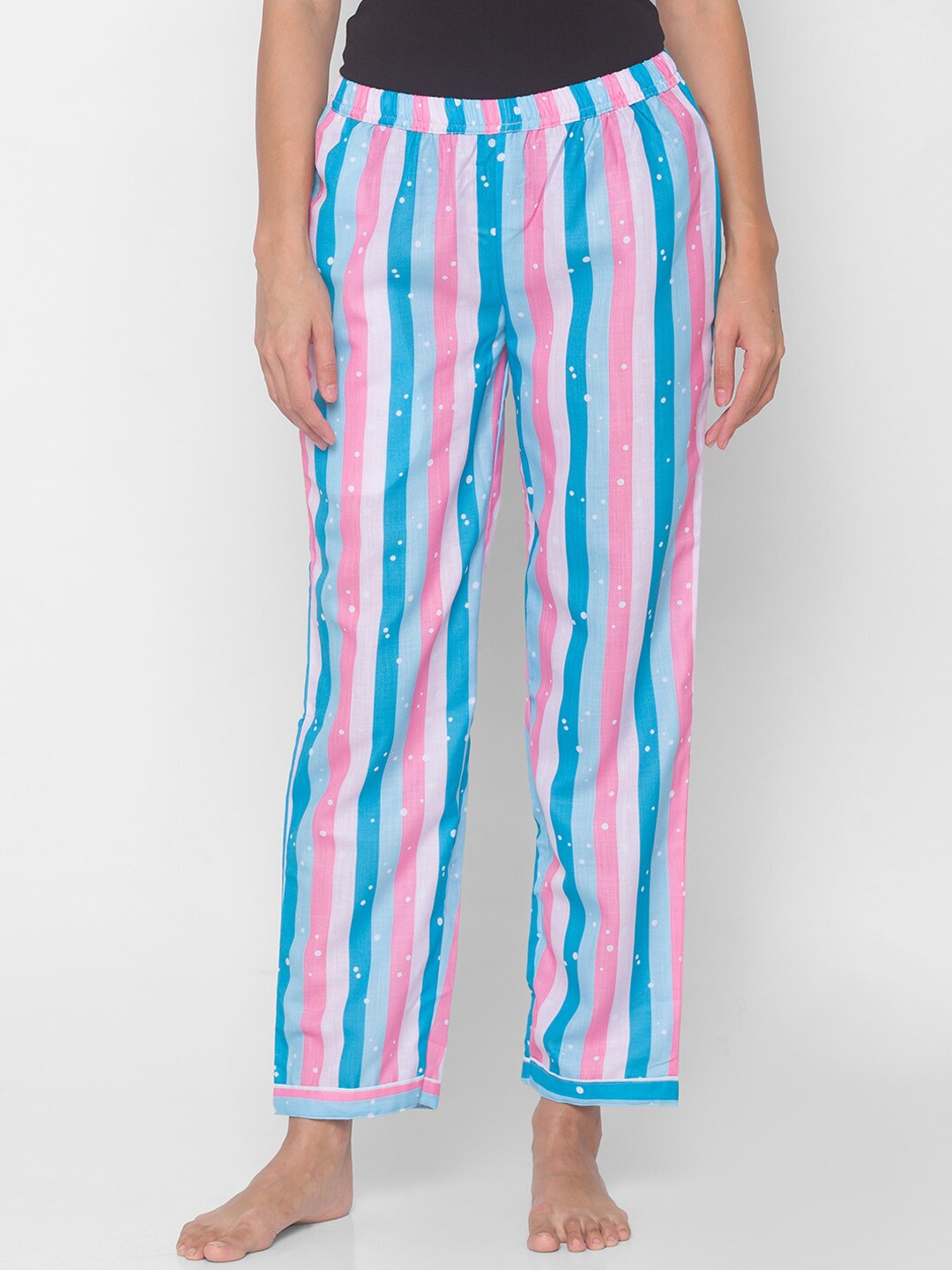 

FashionRack Women Multicoloured Striped Lounge Pants, Multi