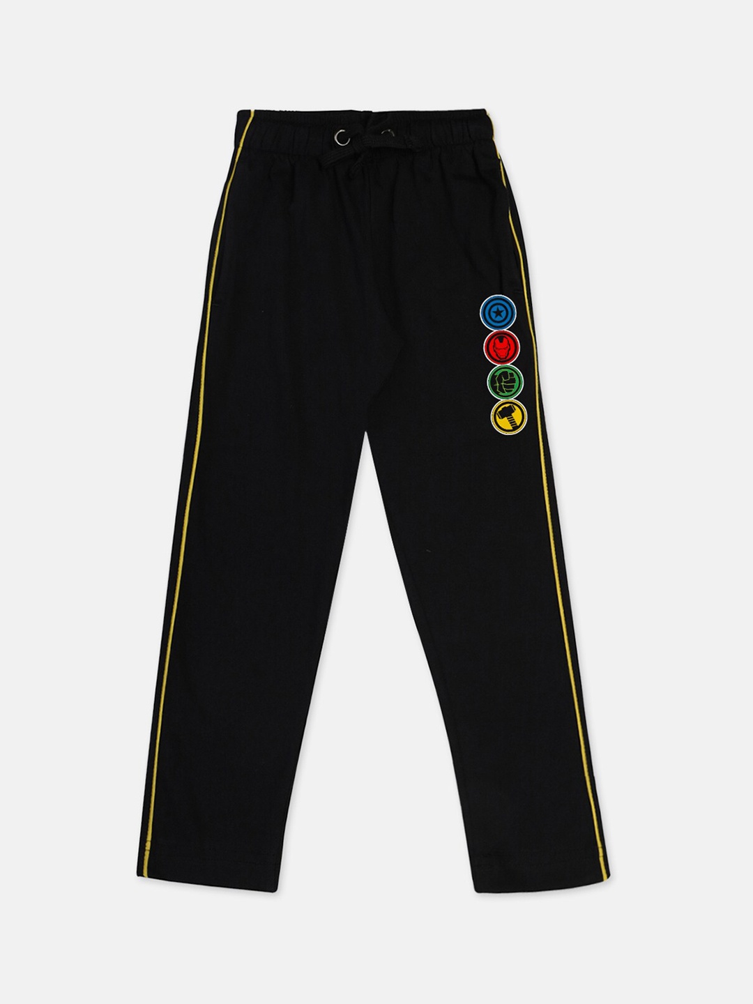 

Kids Ville Boys Black Avengers Printed Pure Cotton Lounge Pants