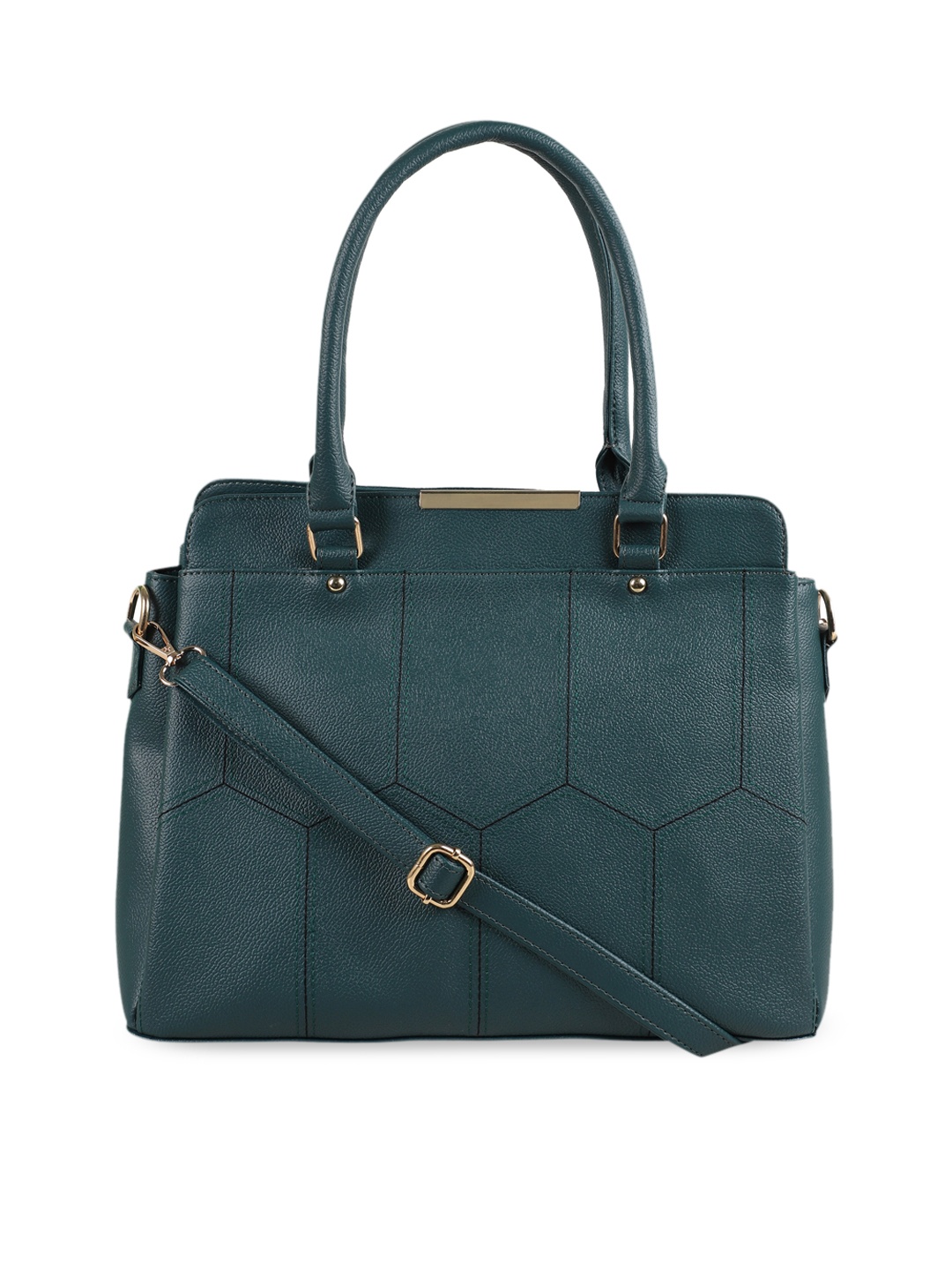 

Bagsy Malone Green Textured PU Structured Handheld Bag