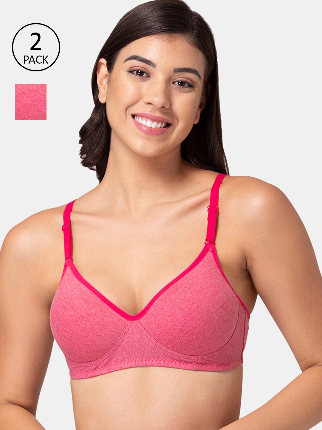 

Souminie Pink Pack of 2 T-shirt Bra Lightly Padded S-725-2PC-DPK