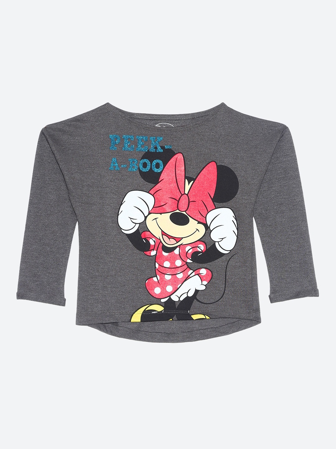 

Kids Ville Girls Grey Minnie Mouse Printed Sweatshirt