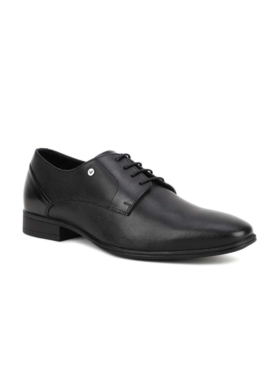 

Blackberrys Men Black Solid Leather Formal Derbys