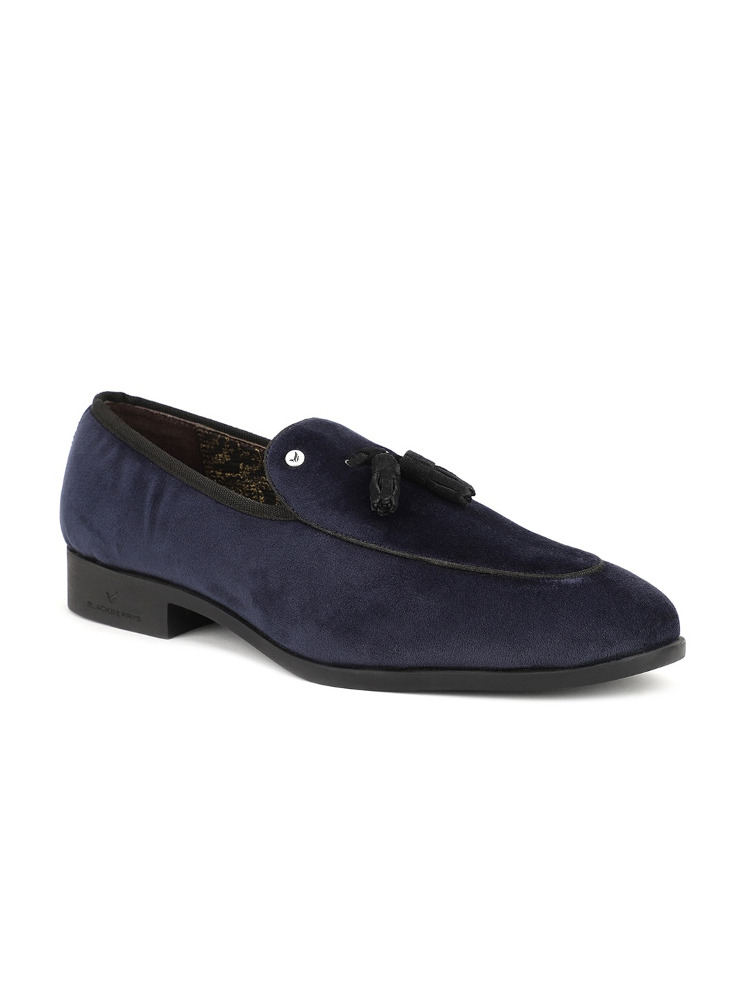 

Blackberrys Men Navy Blue Velvet Slip-On Sneakers