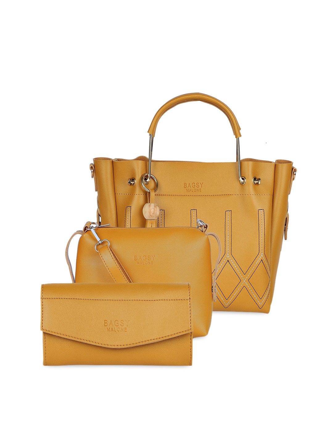 

Bagsy Malone Brown PU Structured Tote Bag