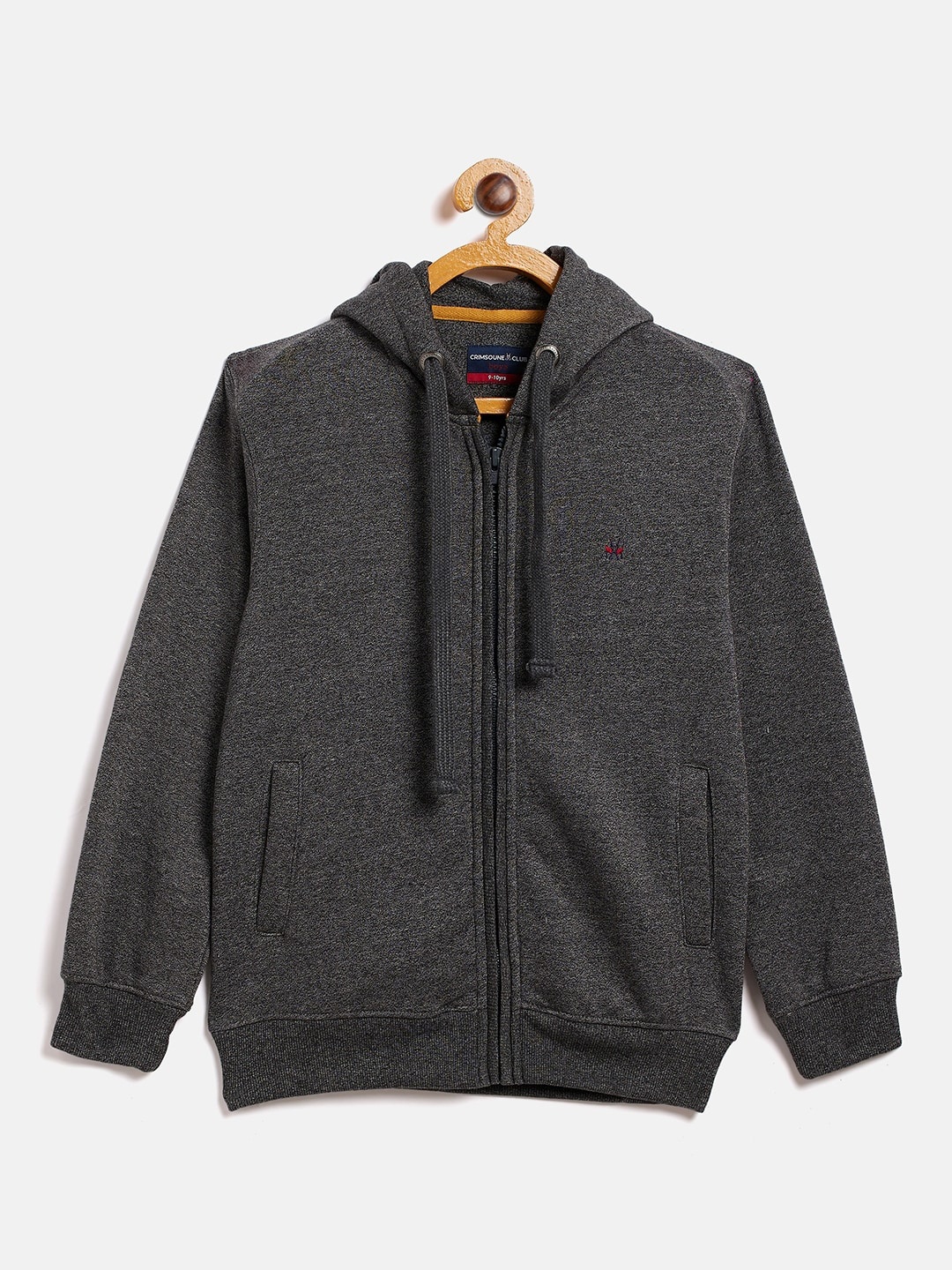 

Crimsoune Club Boys Grey Hooded Sweatshirt