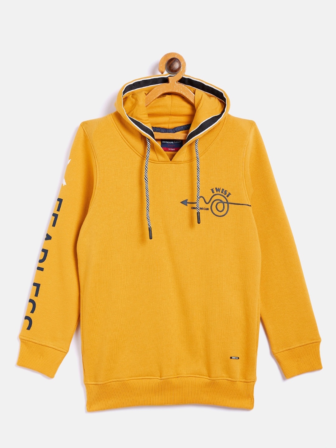 

Crimsoune Club Boys Mustard Hooded Sweatshirt