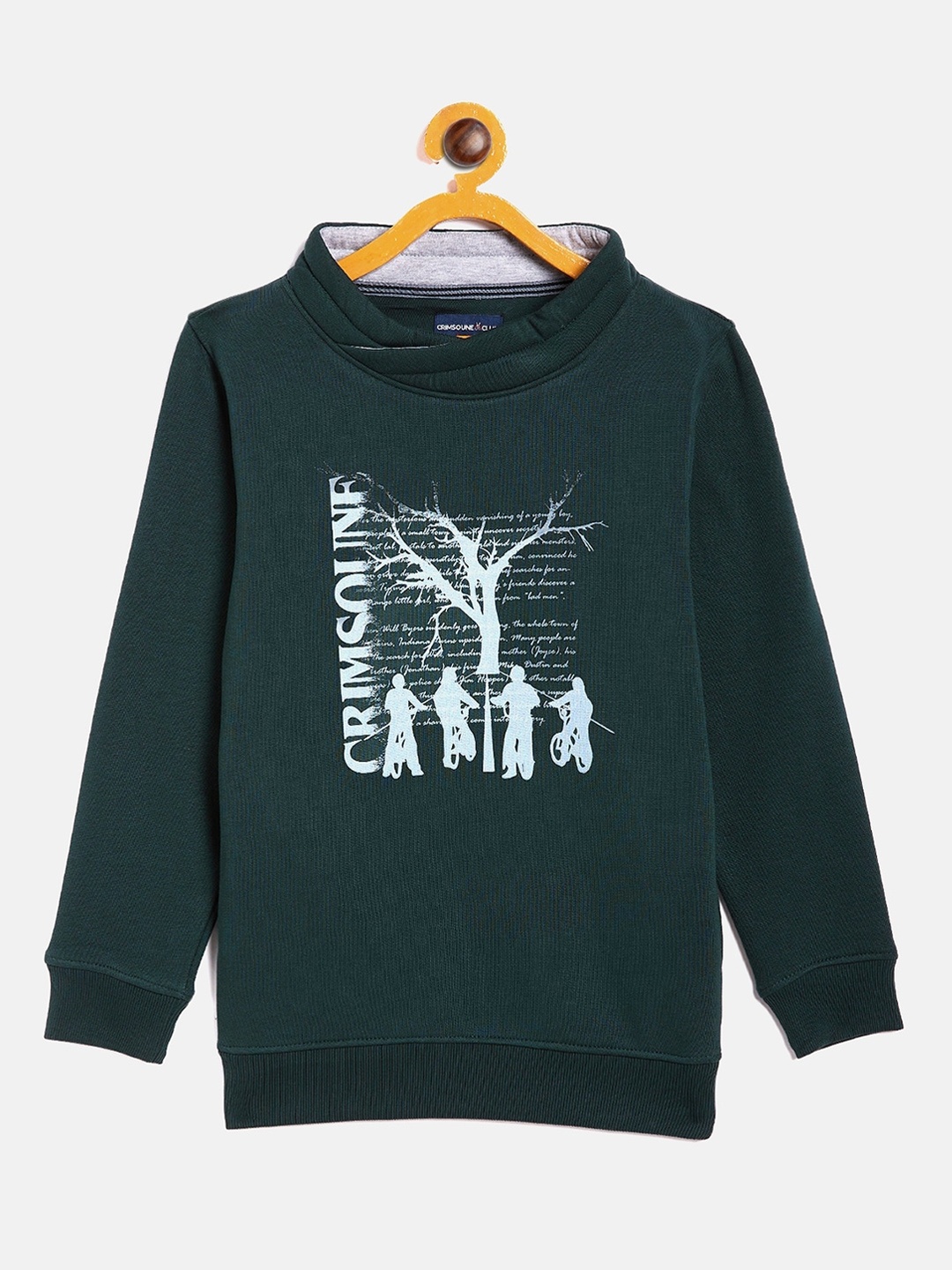 

Crimsoune Club Boys Green Printed Sweatshirt