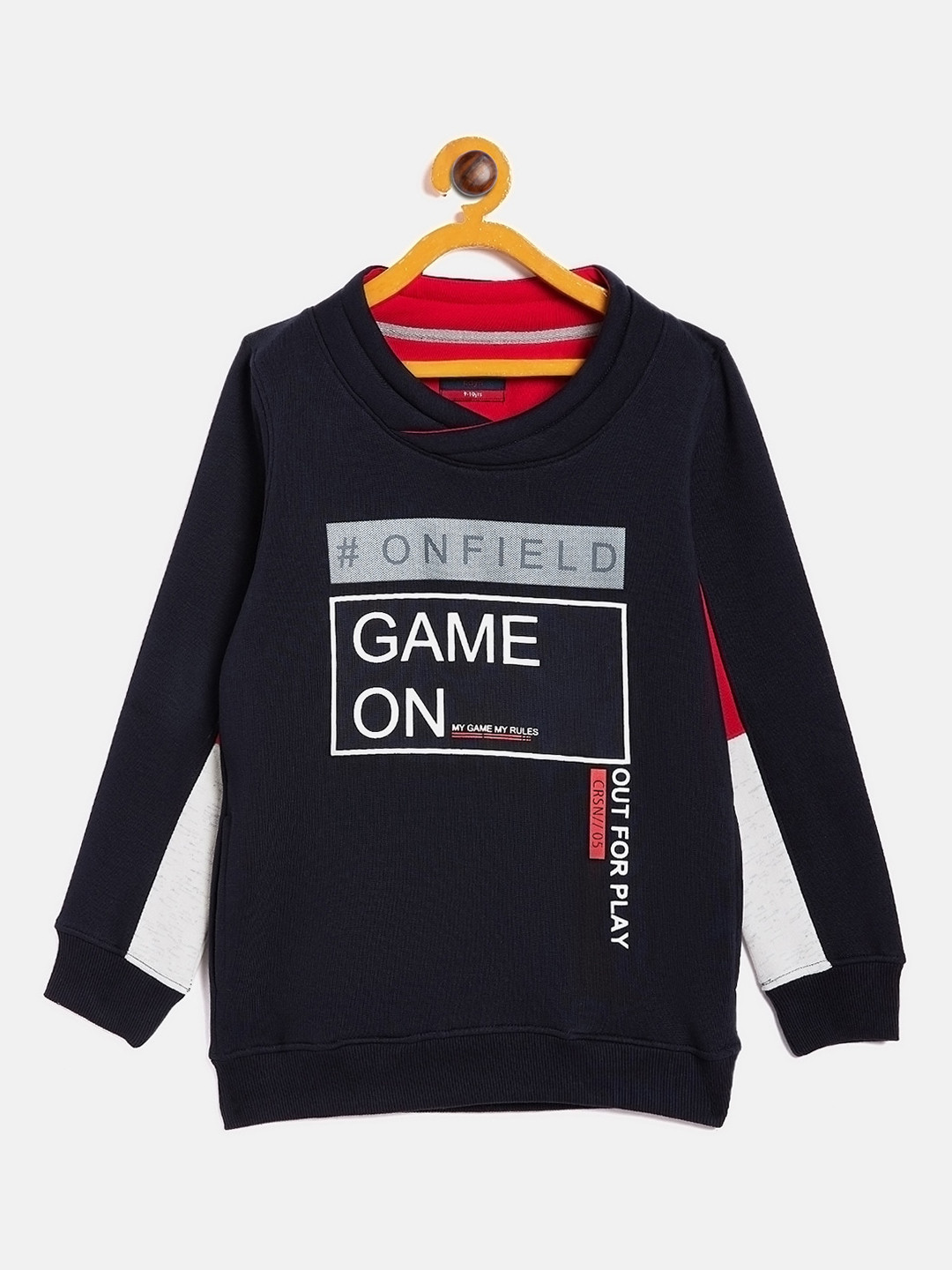 

Crimsoune Club Boys Navy Blue Printed Sweatshirt