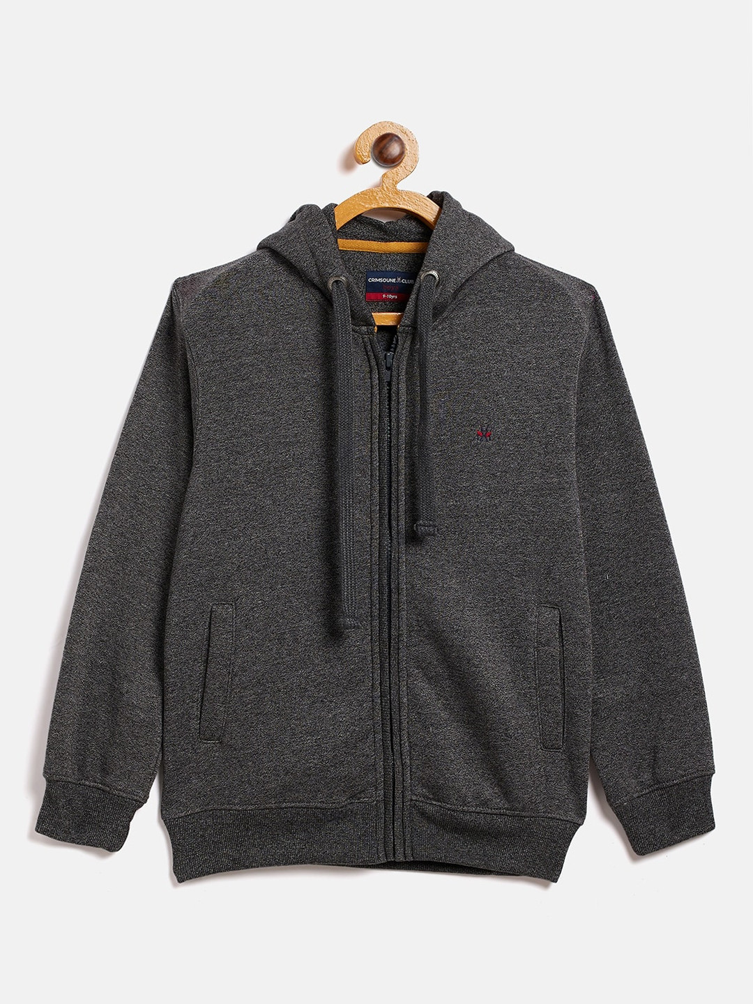 

Crimsoune Club Boys Grey Hooded Sweatshirt