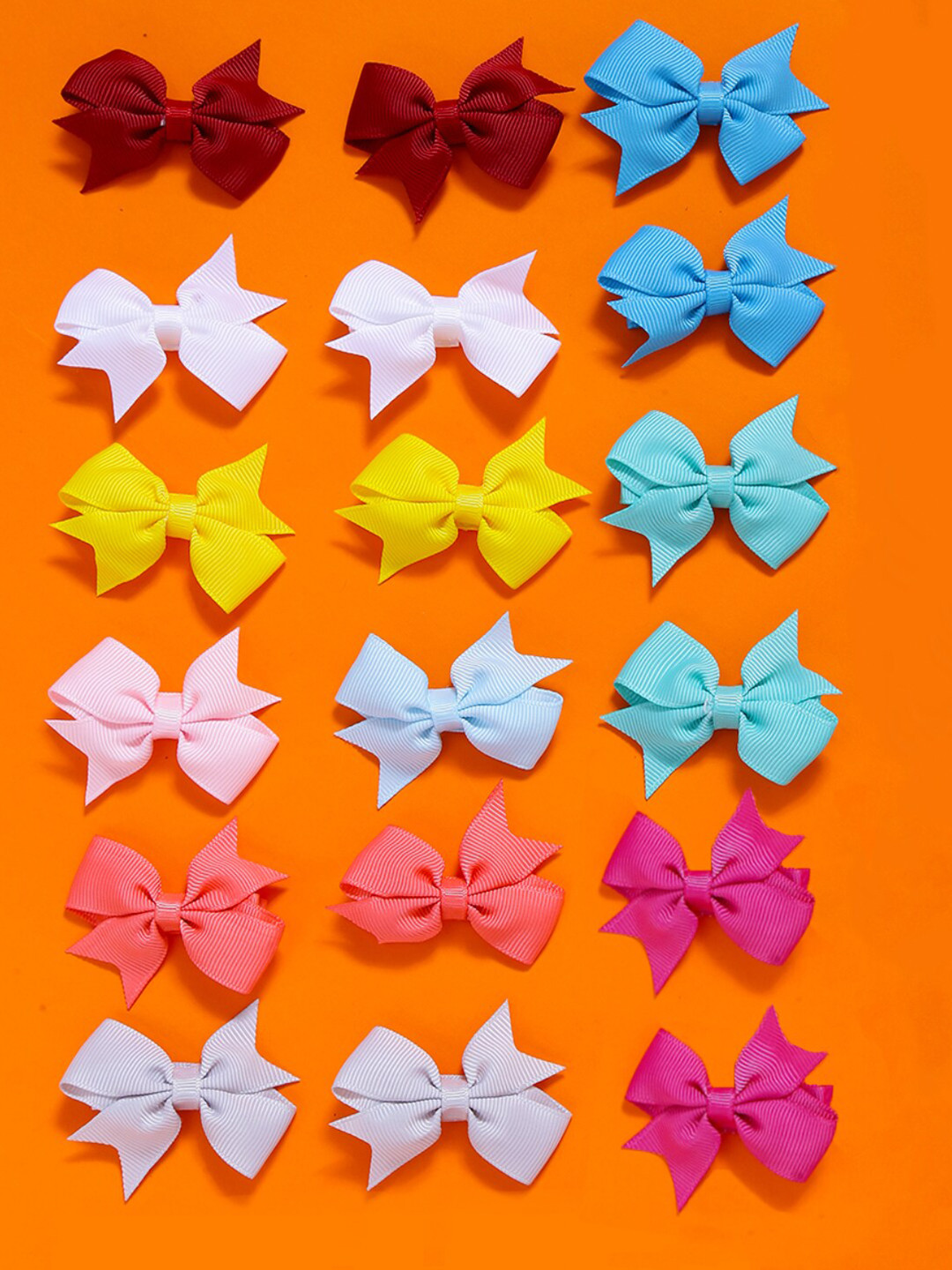 

Yellow Chimes Girls Set of 16 Multicoloured Aligator Hair clip, Multi