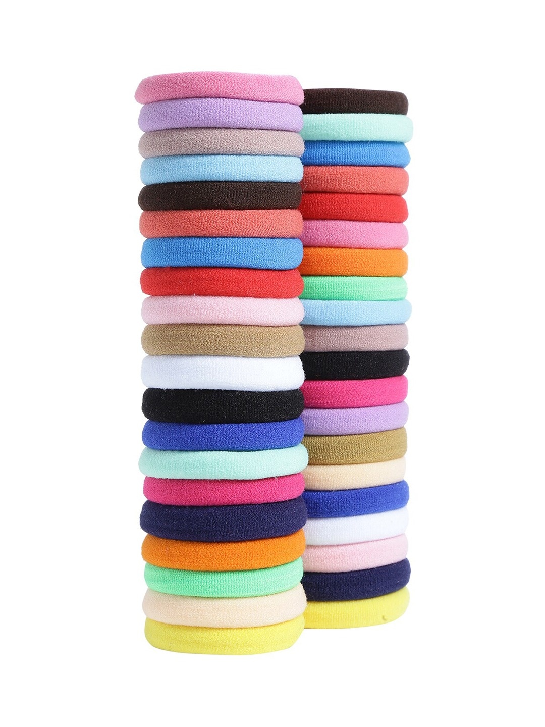 

Yellow Chimes Girls Multicoloured Set of 40 Pcs Ponytail Holders, Multi