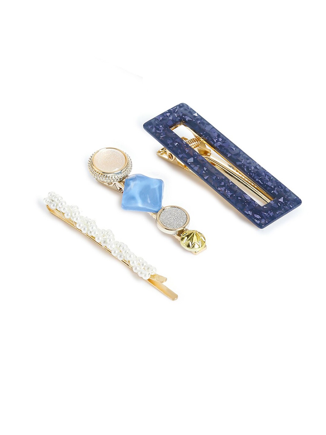 

Yellow Chimes Women 3 Assorted Hair Pins Set