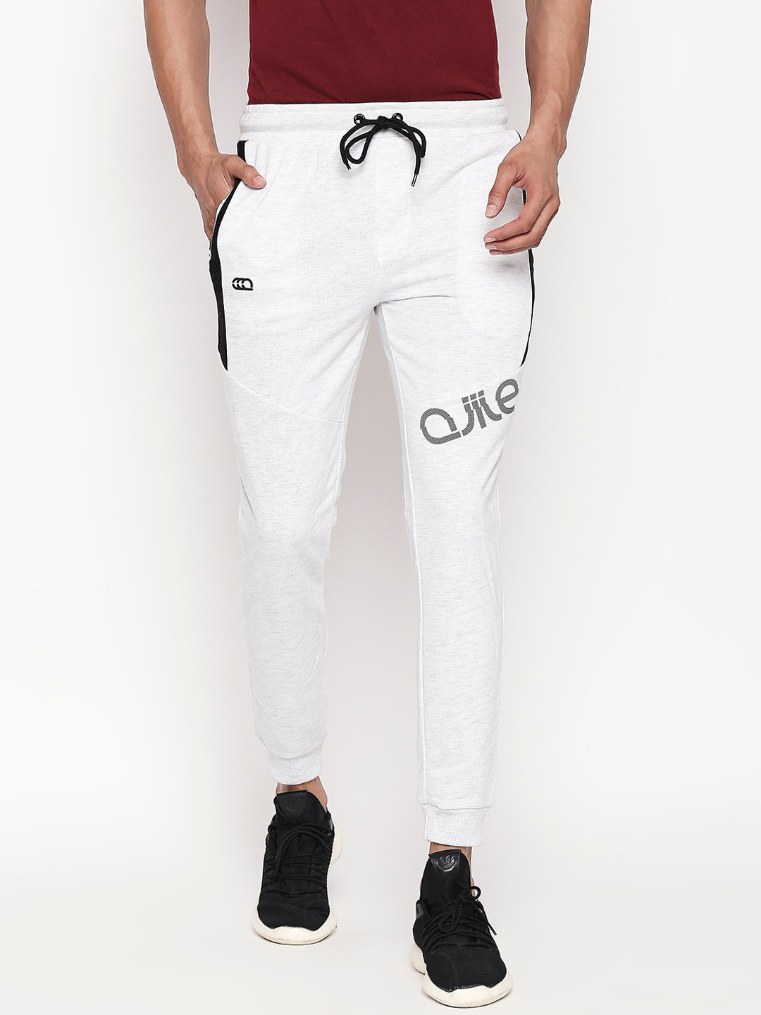 

Ajile by Pantaloons Men Grey Solid Joggers