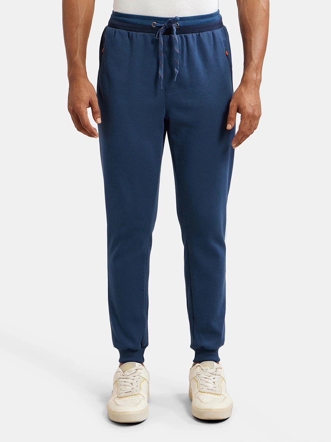 

Jockey Combed Cotton Rich Pique Slim Fit Jogger with Zipper Pockets-AM05, Blue